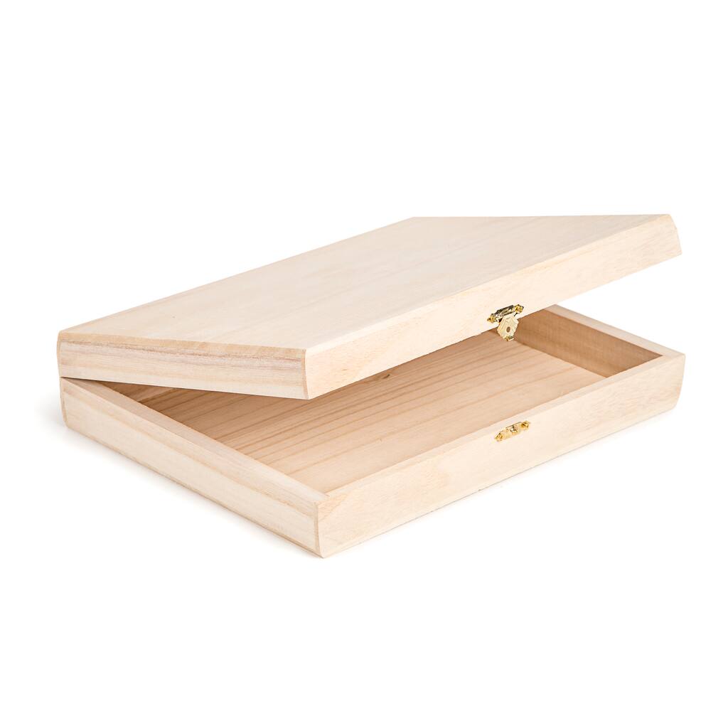 Darice Large Rectangular Wood Purse Box Darice Large Rectangular Wood Purse Box Img